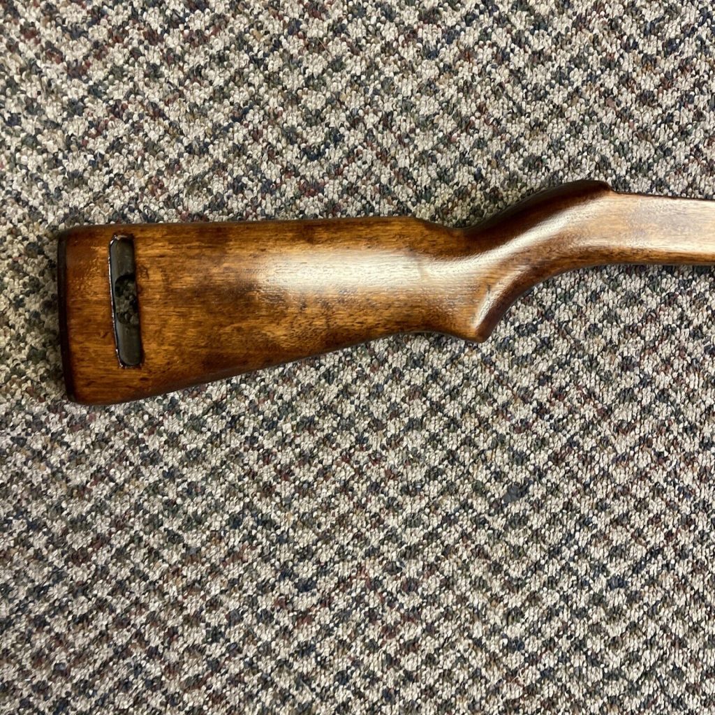 M1 Carbine Rifle Stock Walnut Wood, Appears Refinished/stained – Good Condition