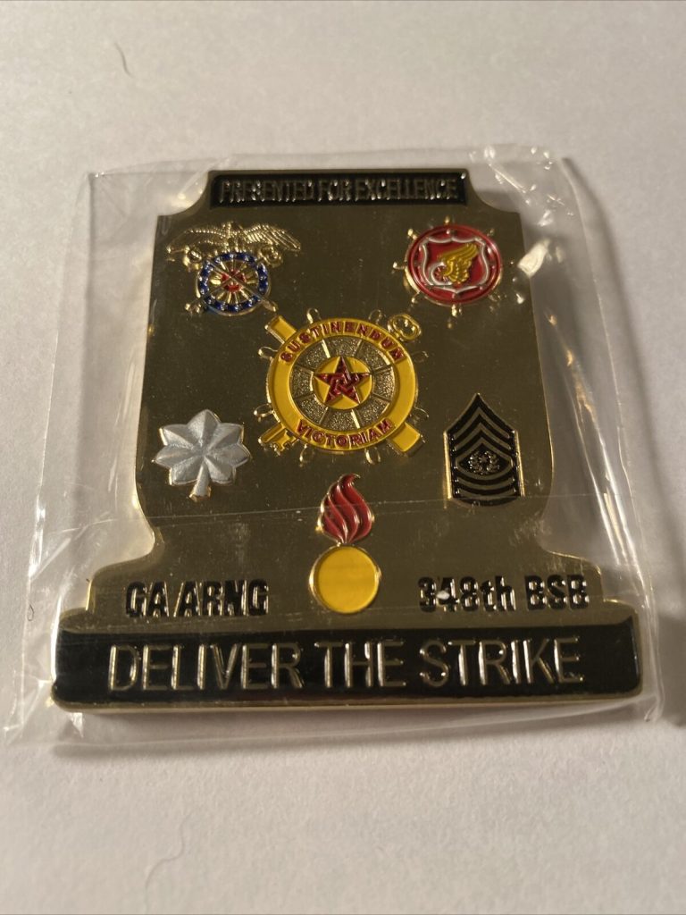 US Army 348th Support Battalion Unit Coin Vindico Laedo Excellence CO Challenge