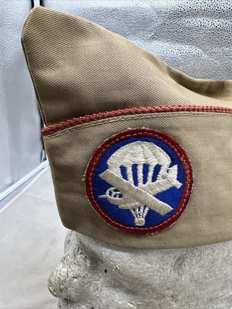 US Army Airborne Artillery Overseas Cap Khaki Size 7 (p955
