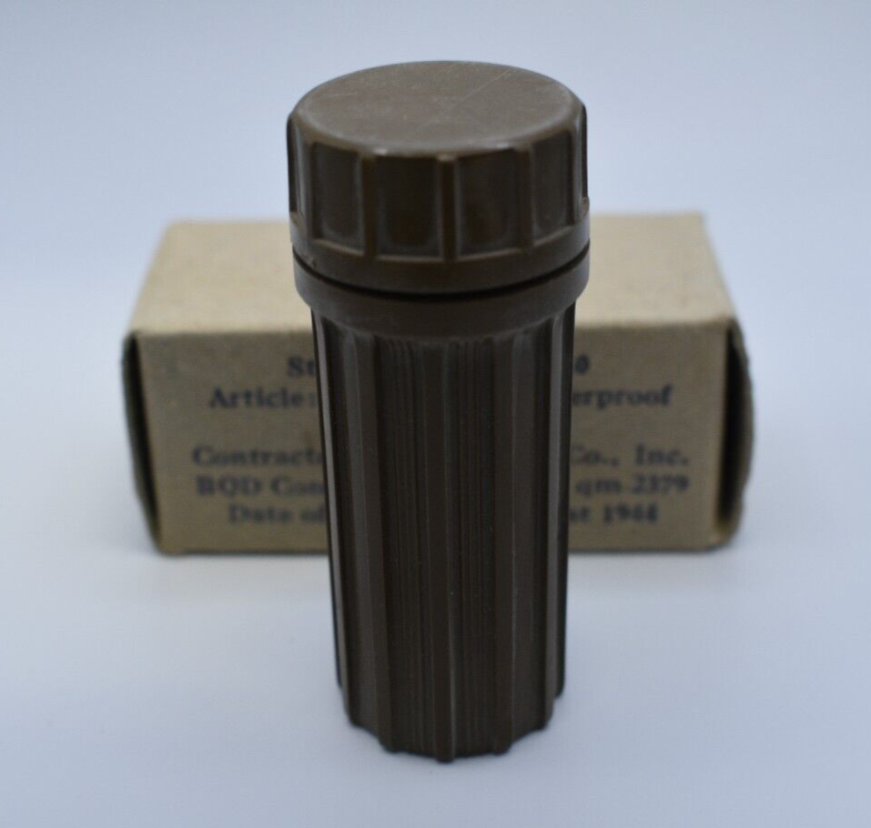 WWII Waterproof Match Box in Original Made by Foster Grant New Old Stock VTG