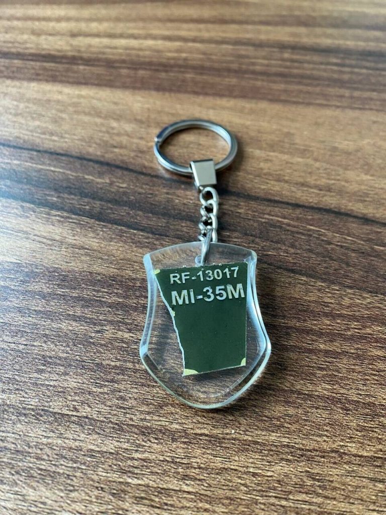 War in Ukraine 2022 Keychain Parts of Russian Helicopter Mi-35m