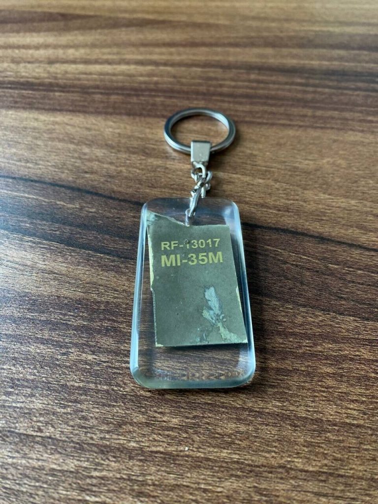War in Ukraine 2022 Keychain Parts of Russian Helicopter Mi-35m