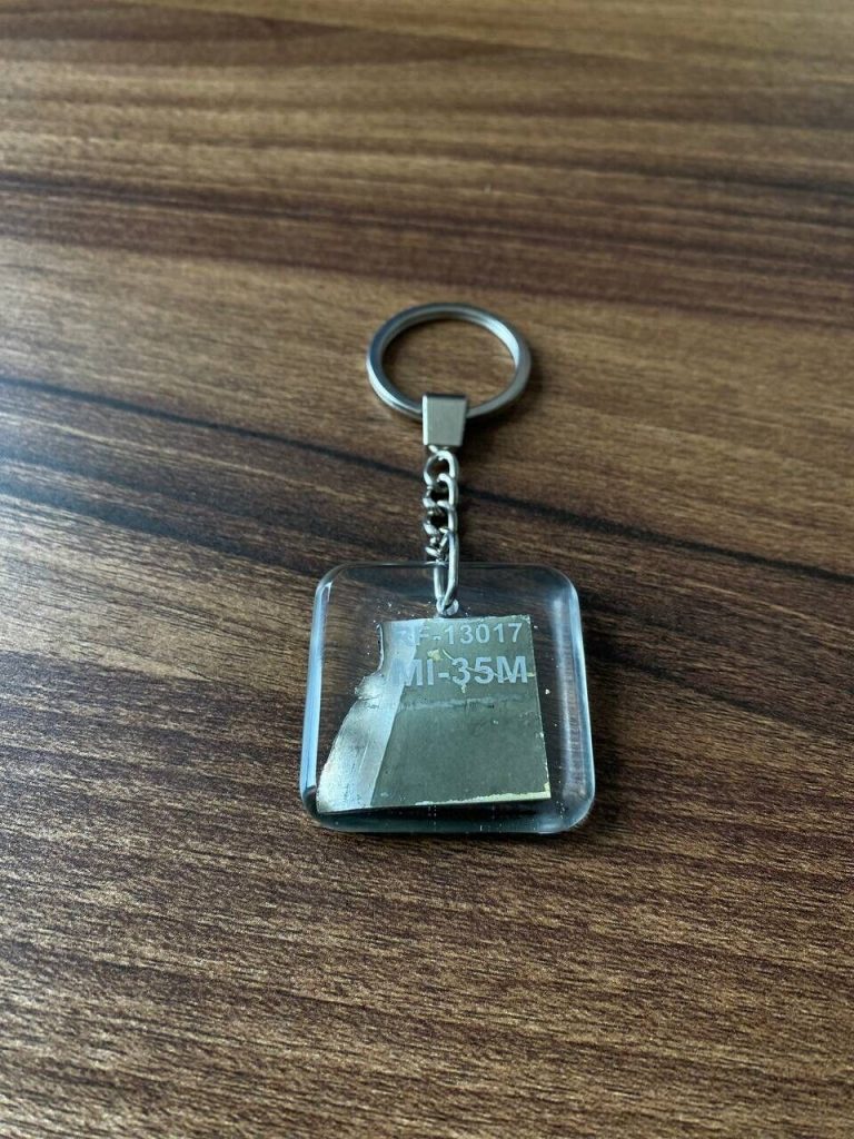 War in Ukraine 2022 Keychain Parts of Russian Helicopter Mi-35m