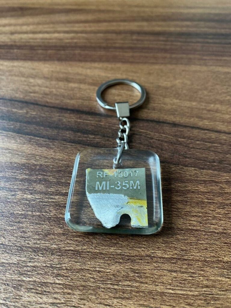 War in Ukraine 2022 Keychain Parts of Russian Helicopter Mi-35m