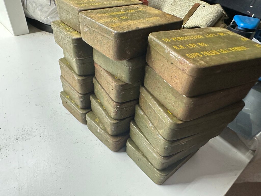 Original WW2 British Army Small 10-Percussion Caps Mk.3 Metal Container Tin