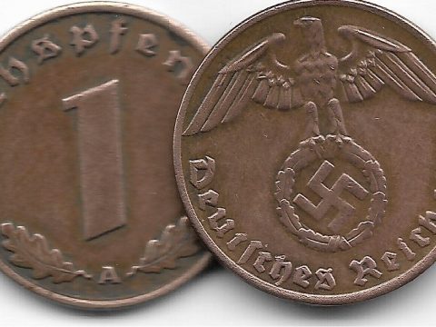 Rare Old Original WWII German War Coin WW2 Germany Military Army Collection Cent for sale