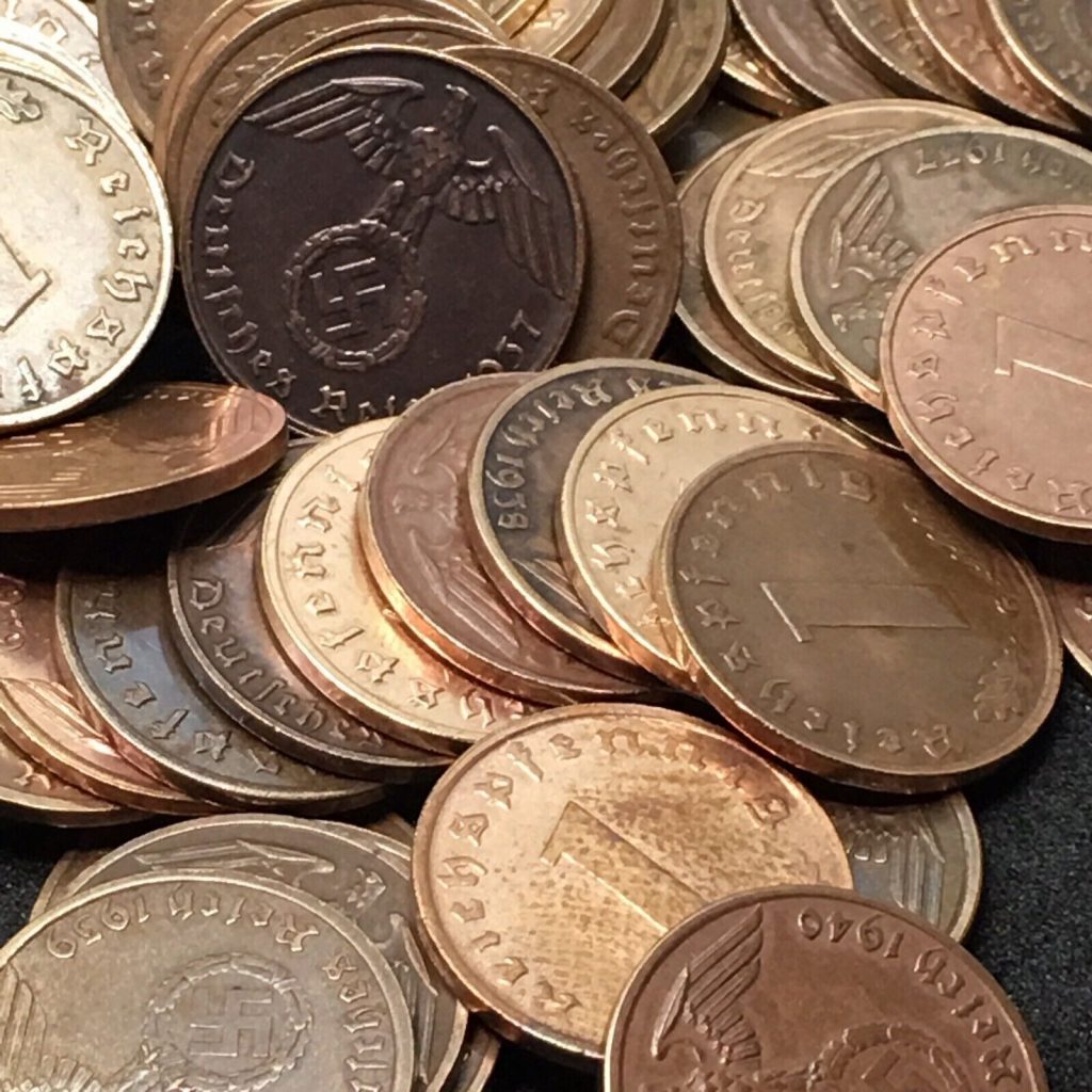 Rare Old Original WWII German War Coin WW2 Germany Military Army Collection Cent