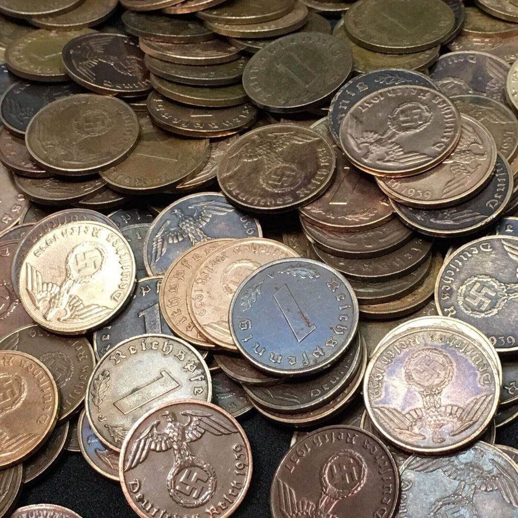 Rare Old Original WWII German War Coin WW2 Germany Military Army Collection Cent