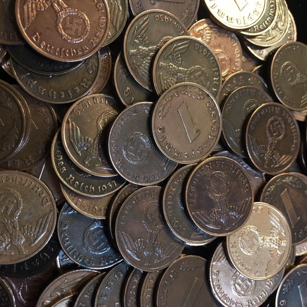 Rare Old Original WWII German War Coin WW2 Germany Military Army Collection Cent