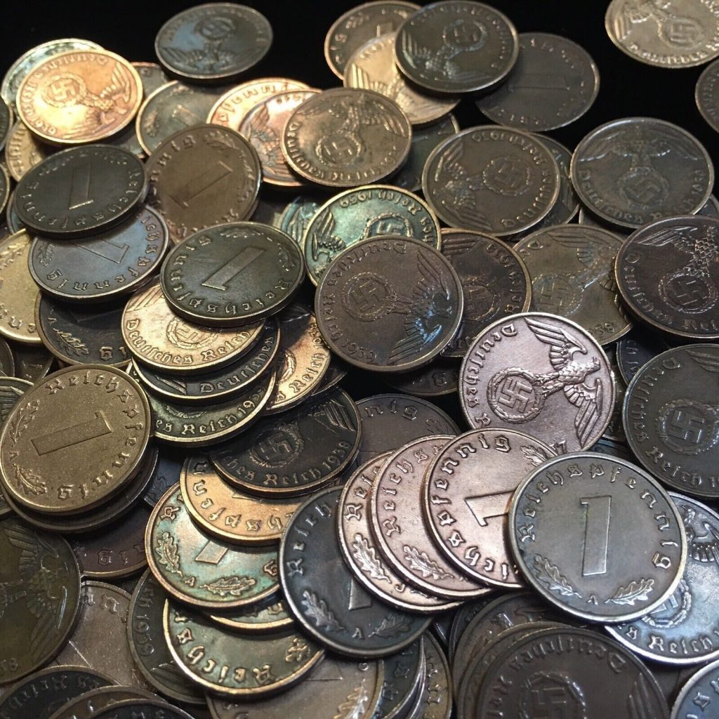 Rare Old Original WWII German War Coin WW2 Germany Military Army Collection Cent