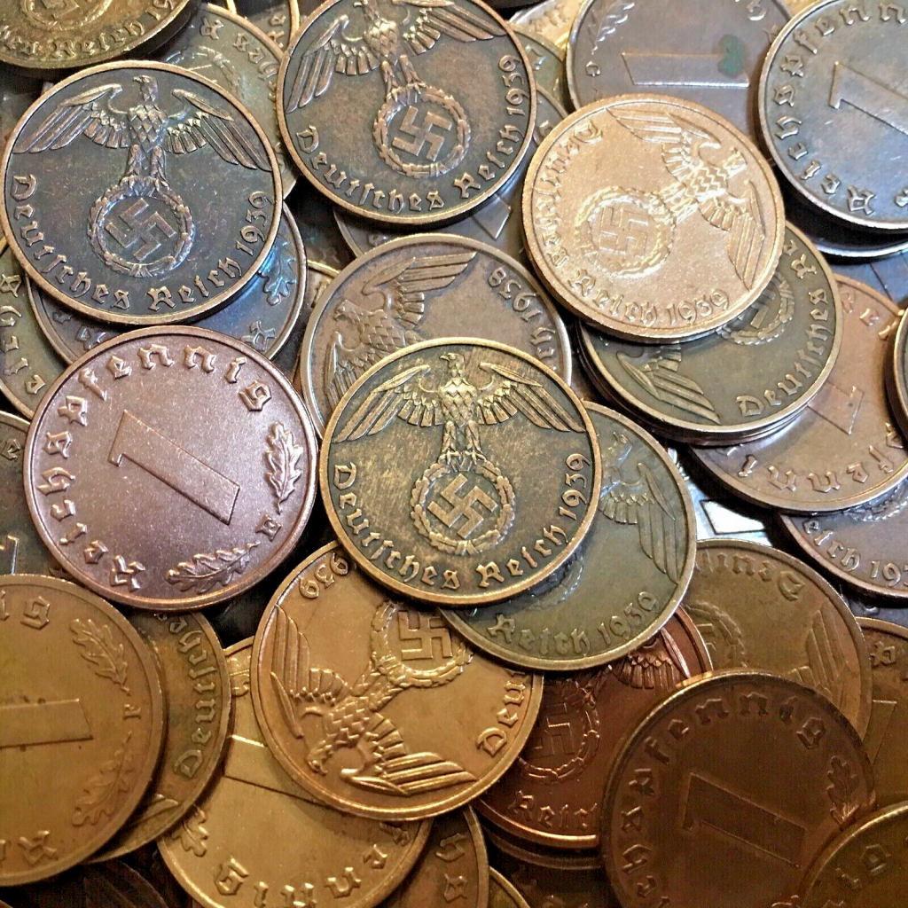 Rare Old Original WWII German War Coin WW2 Germany Military Army Collection Cent