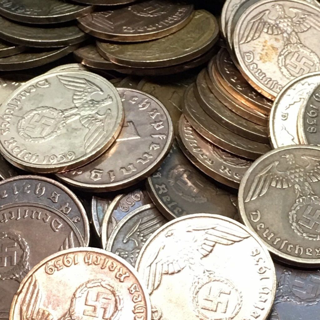 Rare Old Original WWII German War Coin WW2 Germany Military Army Collection Cent