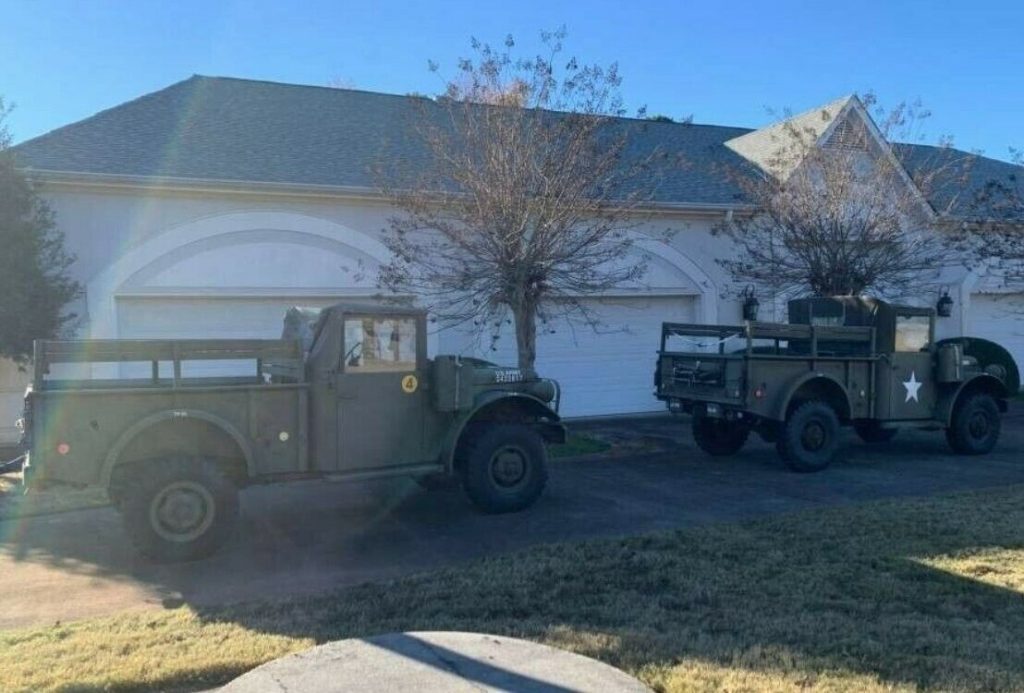 Two 1953 Dodge M37 3/4 Ton Army Trucks