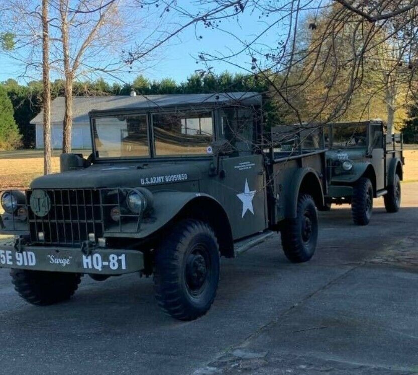 Two 1953 Dodge M37 3/4 Ton Army Trucks