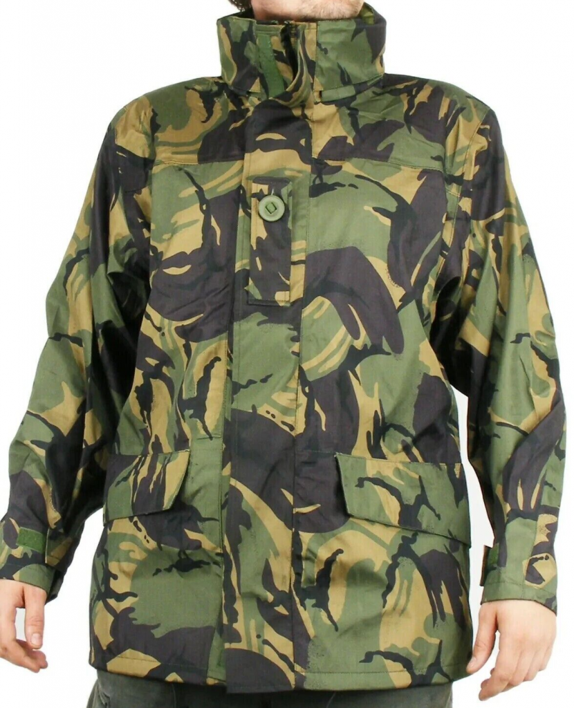 British Army Issue DPM Camo Woodland Goretex Waterproof Jacket Size S 36″ Chest