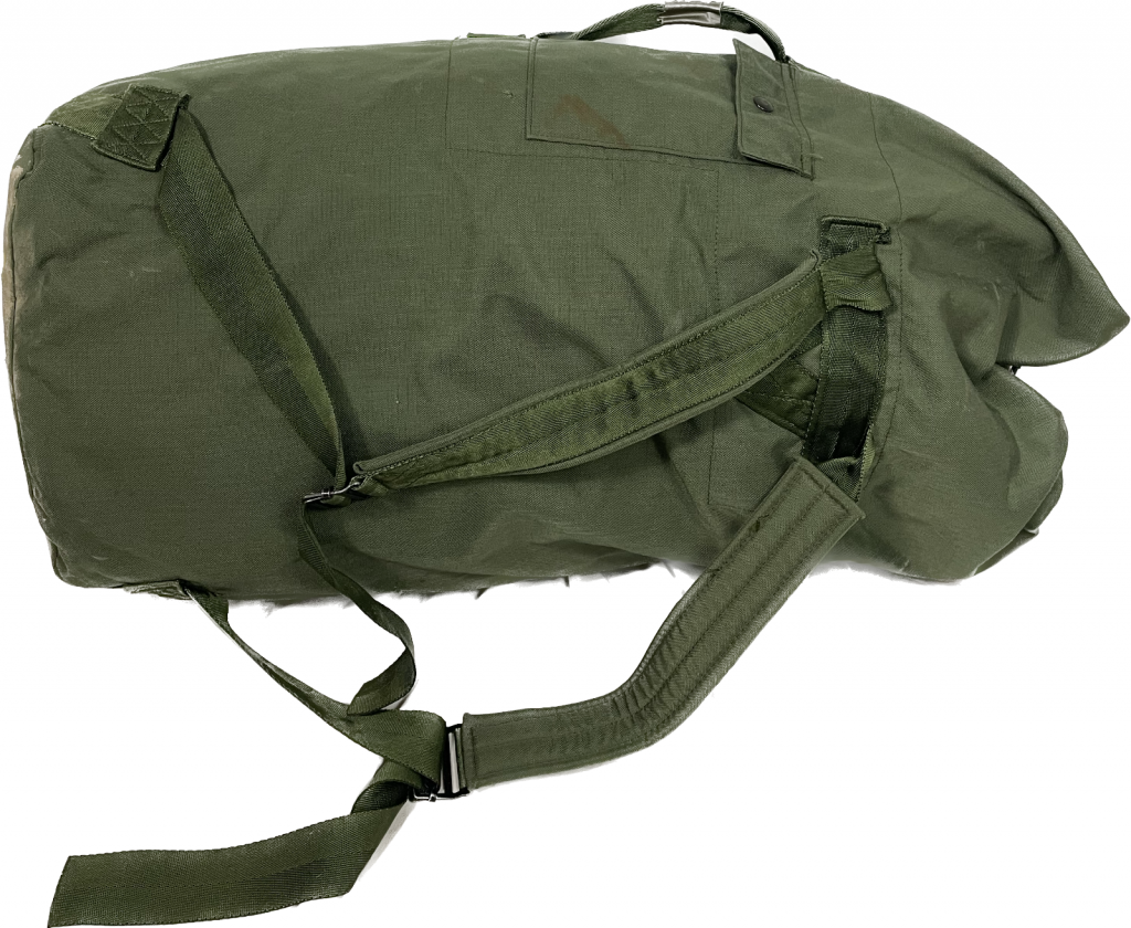 Fair US Military Duffle Bag OD Green Nylon Sea Carry Straps Army Duffel USGI