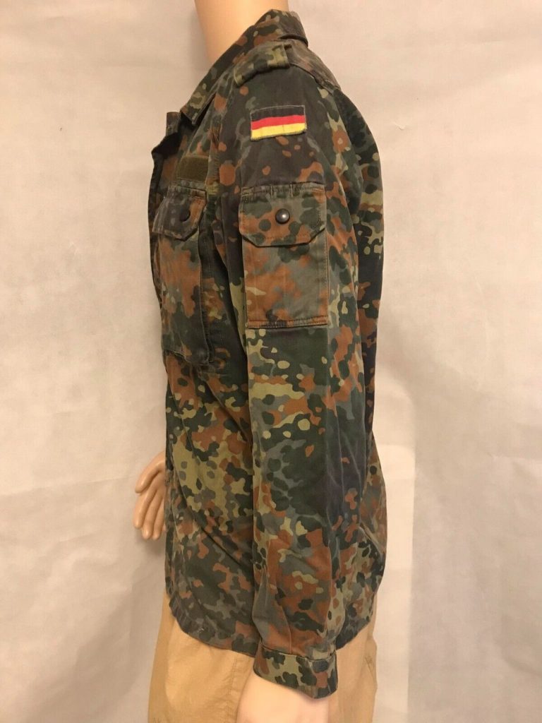 German Army Flecktarn Camo Shirt Lightweight Jacket Genuine Military Surplus