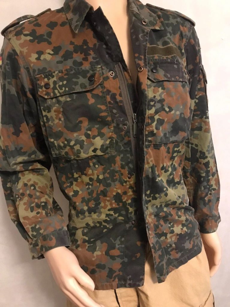 German Army Flecktarn Camo Shirt Lightweight Jacket Genuine Military Surplus
