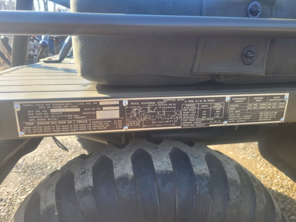 Restored M274a1 4 Cylinder Military Mule