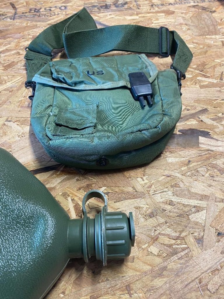 Genuine US Military 2 QT Canteen with Cover and Shoulder Strap