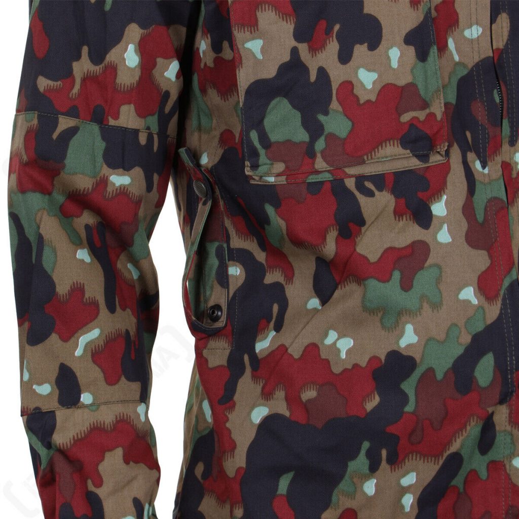 Original Swiss M83 Camo Field Jacket – Surplus Alpentarn Camouflage Coat Parka