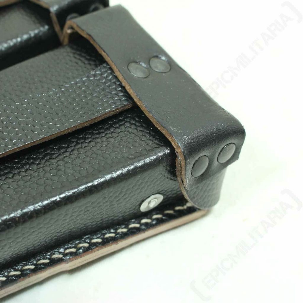 WW2 German K98 Triple Ammo Pouches – Black Rivet Front Army Military Repro