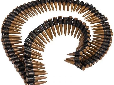 Replica Inert 7.62mm M13 Linked Fake Non Functional Bullet Ammo Belt Display for sale