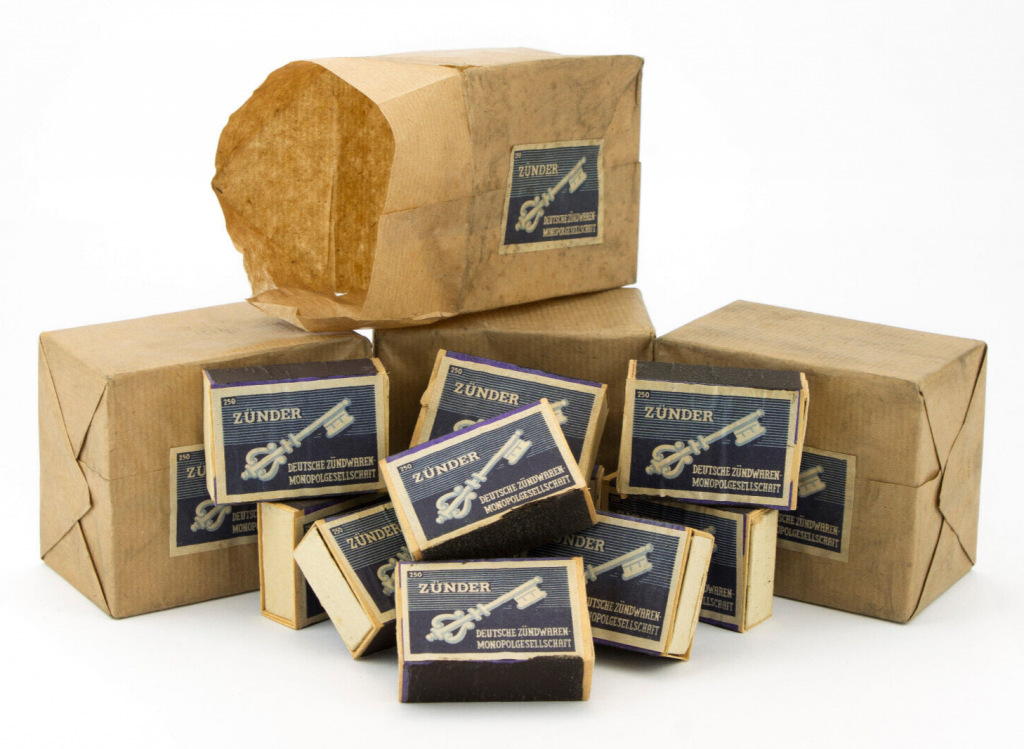 WWII Matches Zünder 1 x Unused Matchbox 1940s Original German Wehrmacht WW2