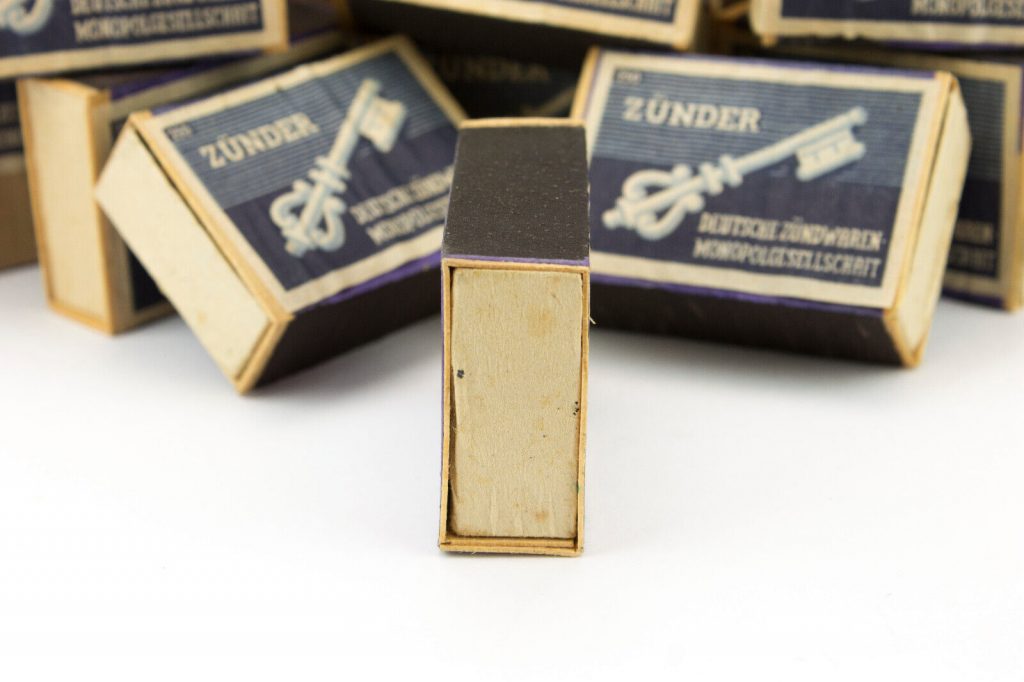 WWII Matches Zünder 1 x Unused Matchbox 1940s Original German Wehrmacht WW2