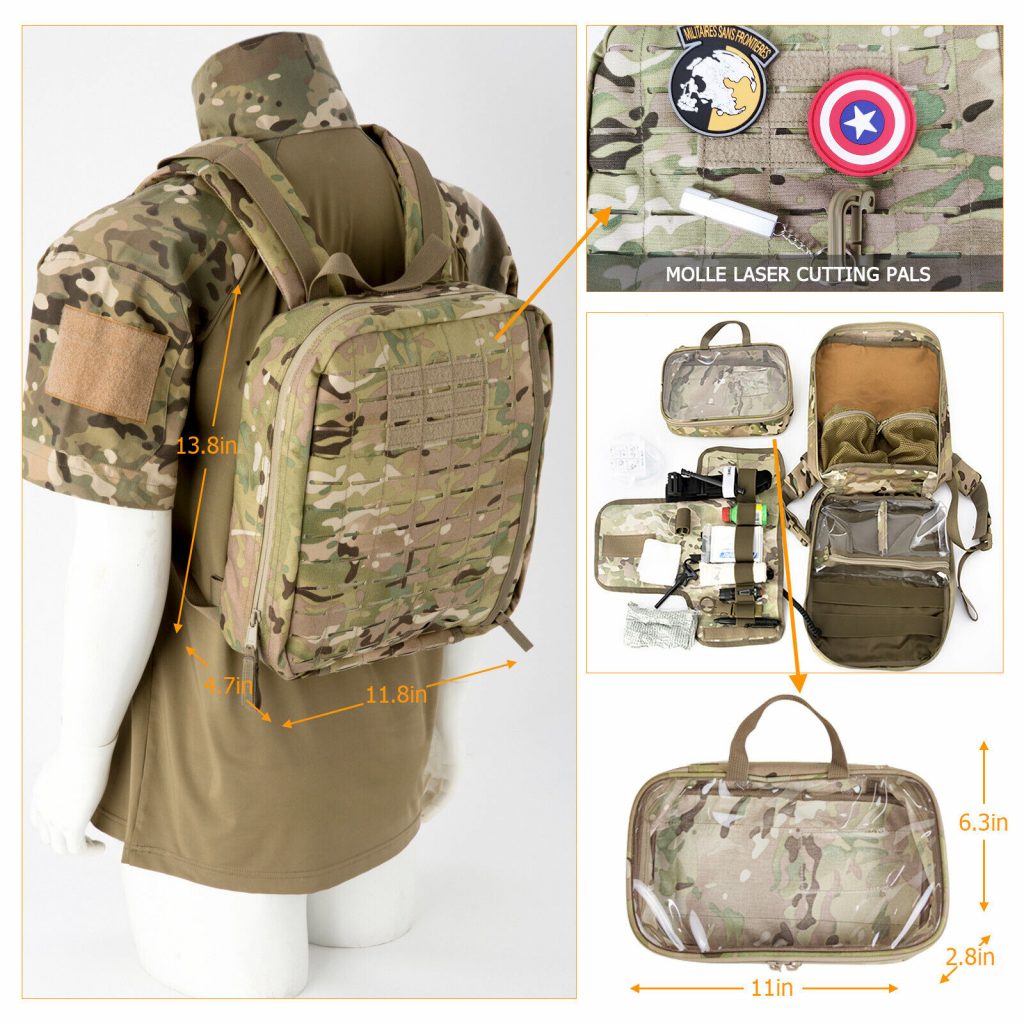 MT All Purpose Military EMT Individual First Aid Kits (ifak) Backpack System