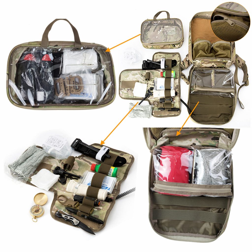 MT All Purpose Military EMT Individual First Aid Kits (ifak) Backpack System
