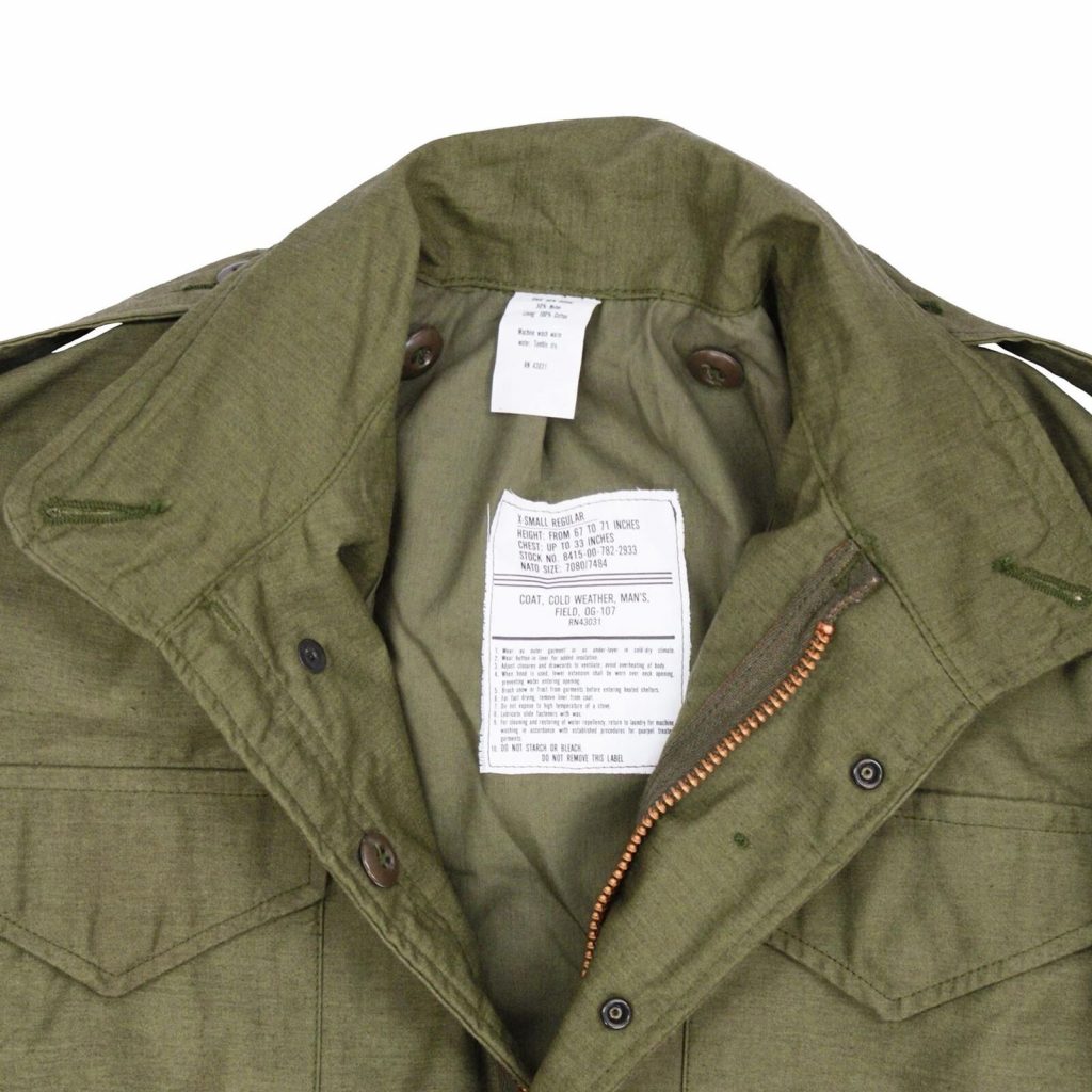 Original US M65 Jacket Army Military Combat Field Vintage Coat Olive Green New