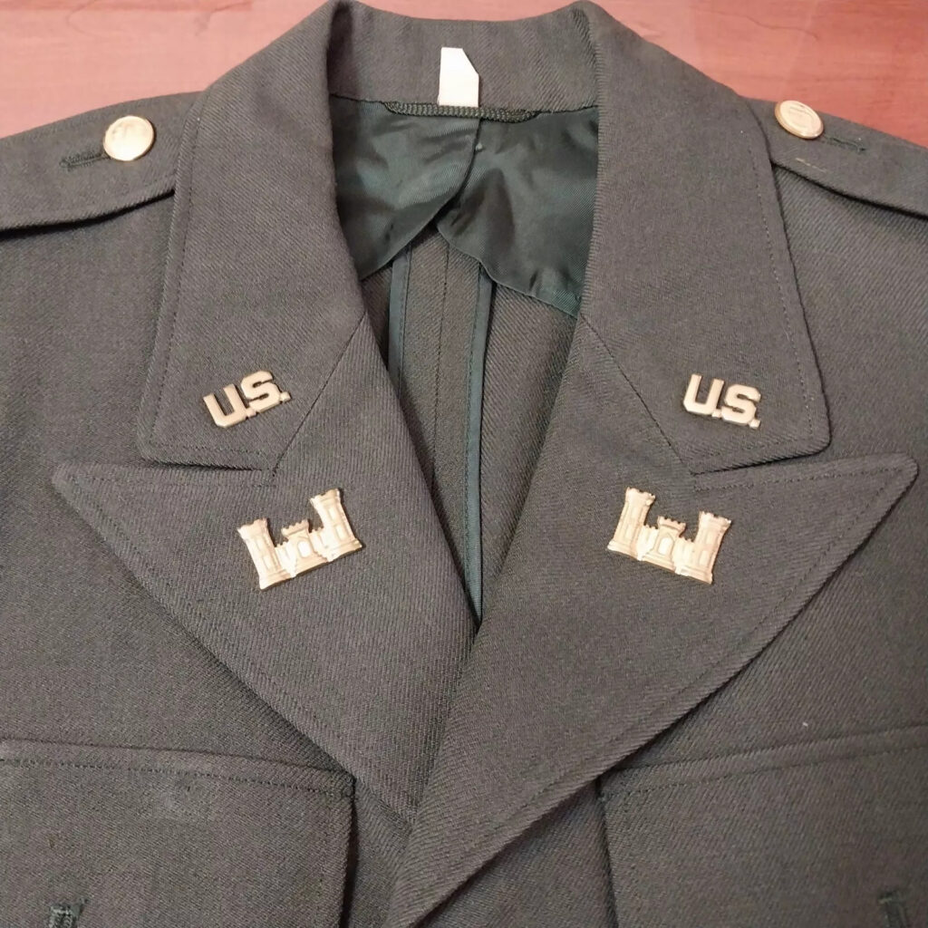 Authentic WWII US 10th Army Corp of Engineers Officer’s Uniform Jacket W/pins