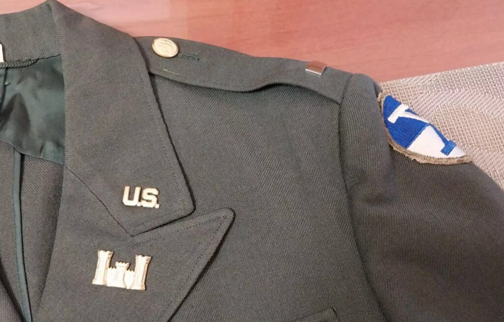 Authentic WWII US 10th Army Corp of Engineers Officer’s Uniform Jacket W/pins