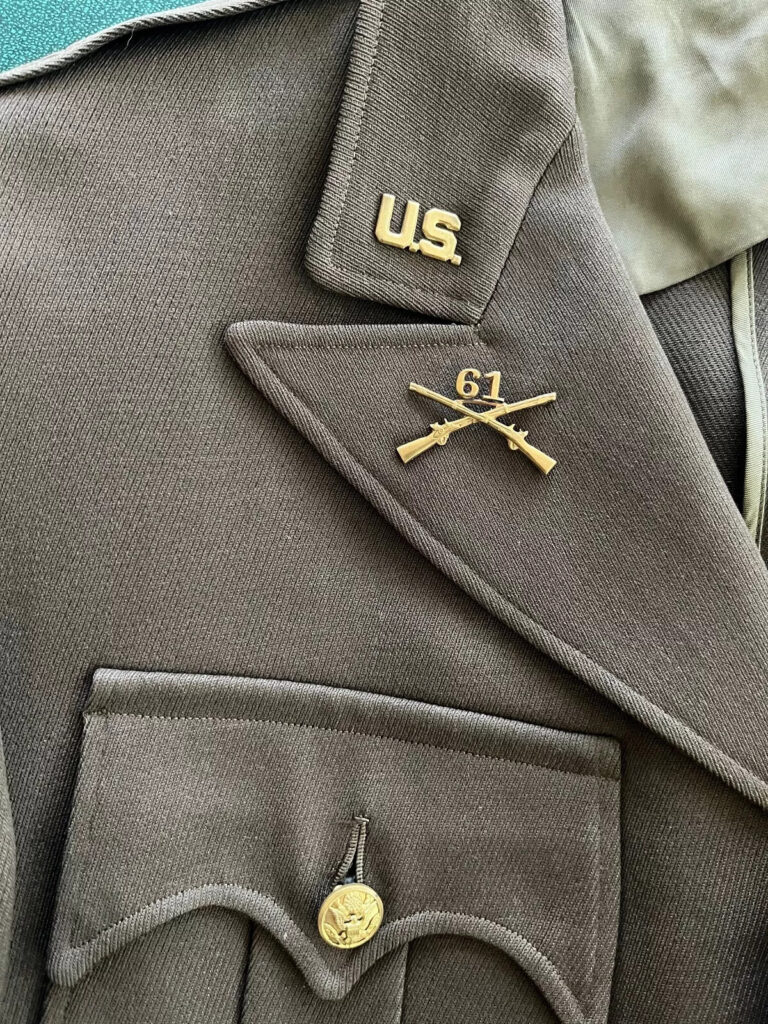 Original US Army WWII 85th Infantry Division Officer Uniform Jacket and Belt