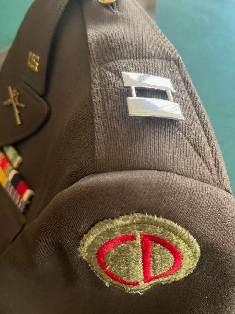 Original US Army WWII 85th Infantry Division Officer Uniform Jacket and Belt