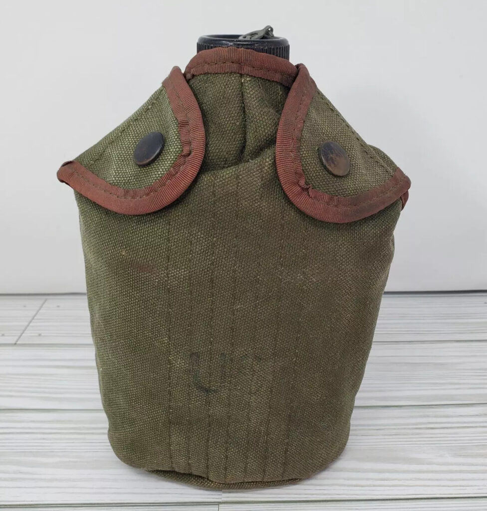 US Military WWII Vollrath 1943 Canteen Canvas Cover Vietnam Era DSA 100-4764 Vtg