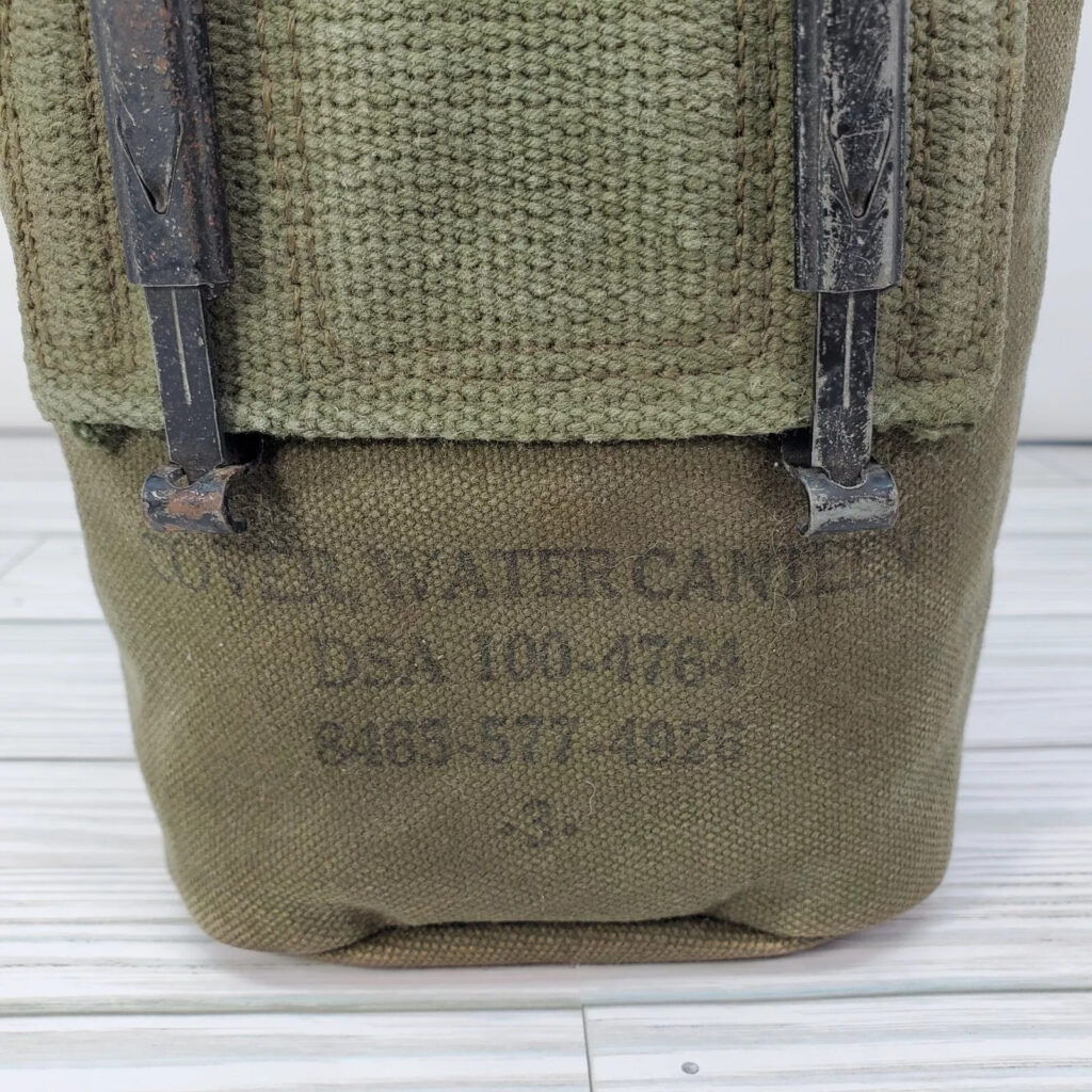 US Military WWII Vollrath 1943 Canteen Canvas Cover Vietnam Era DSA 100-4764 Vtg