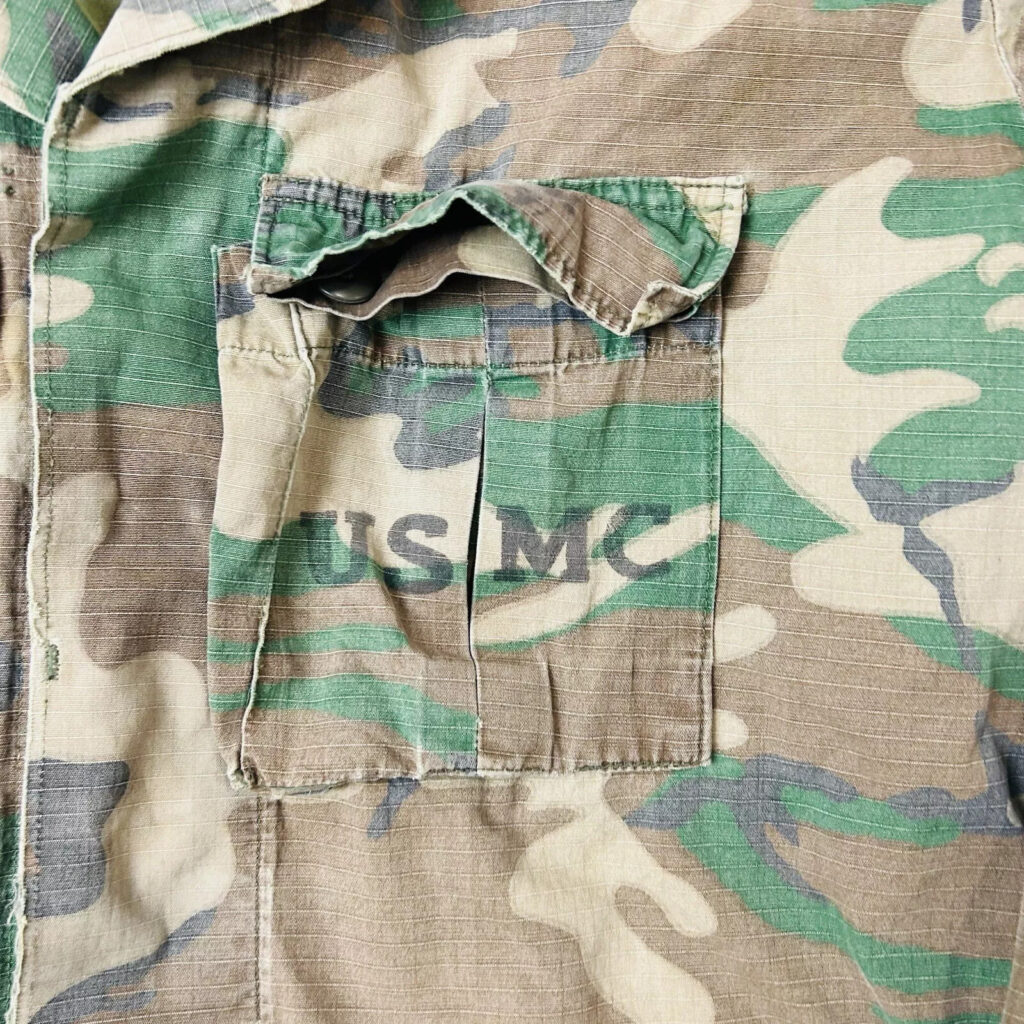 Vintage ERDL USMC 1970’s Woodland Camo Jungle Combat Coat