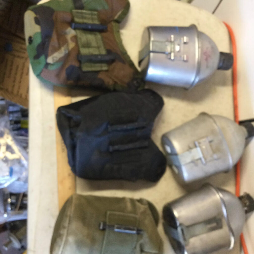 Lot Of 3 US Army Canteens And Covers See Pics