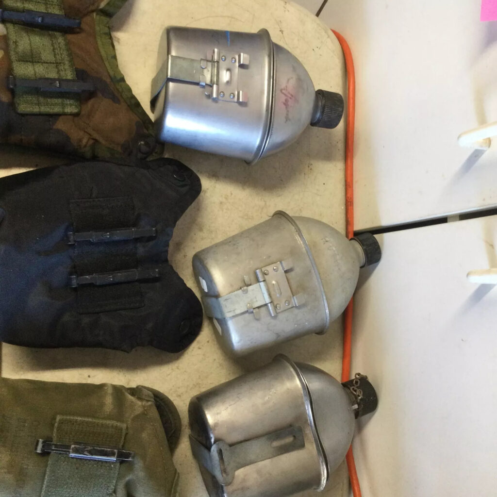 Lot Of 3 US Army Canteens And Covers See Pics