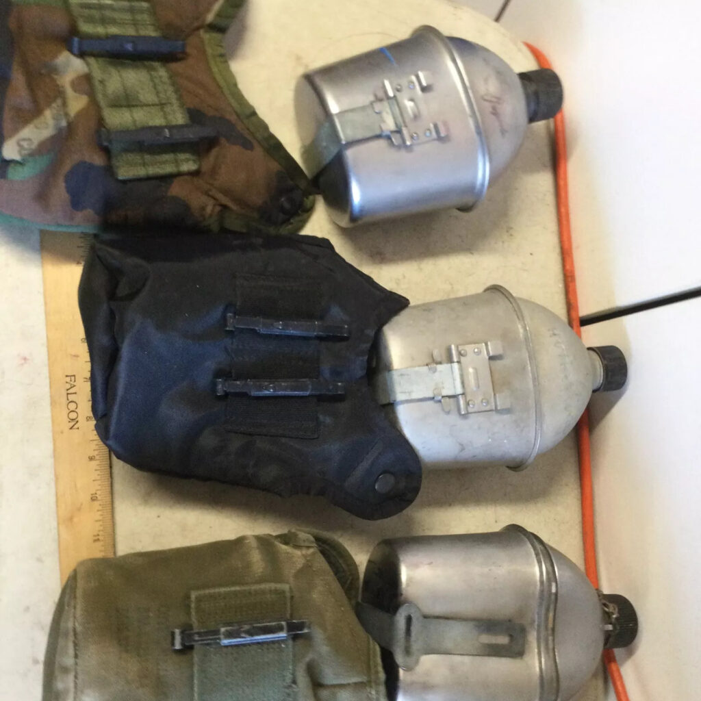 Lot Of 3 US Army Canteens And Covers See Pics