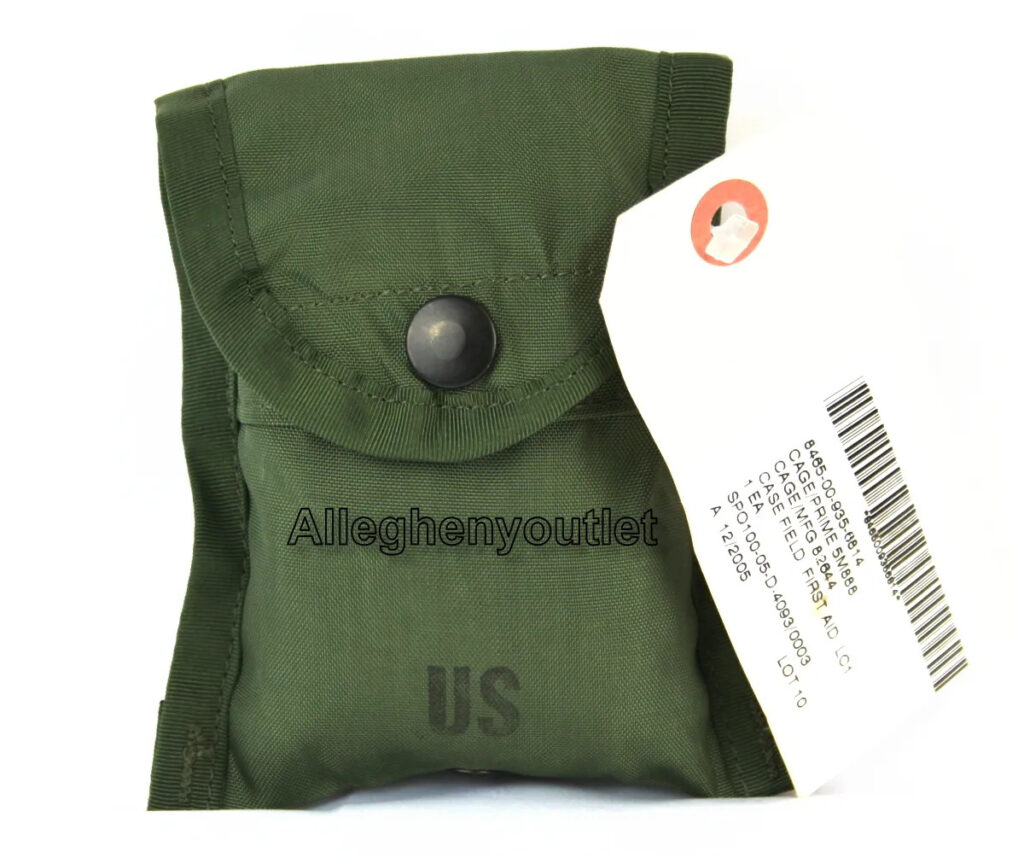 New US Army Military Alice First Aid / Compass Pouch OD Green Authentic GI
