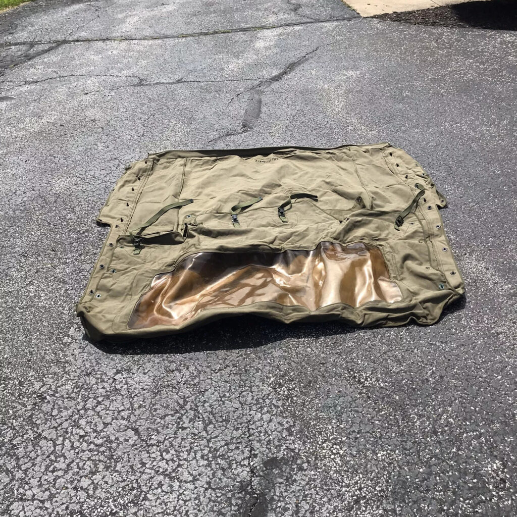 Original Vietnam US Military Army M151 Jeep Canvas Top 1/4 Ton 4 x Utility