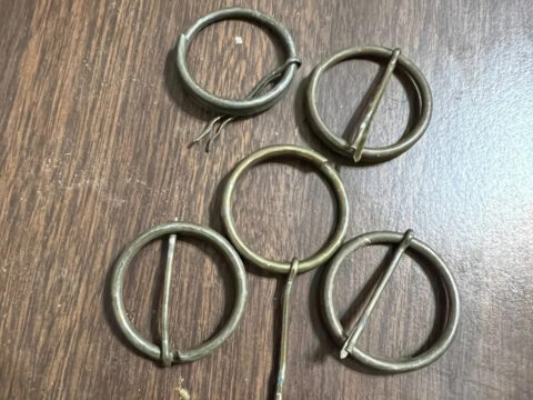 5 Each, M2 M62 M67 Smoke Pull Rings for US Vietnam War M1 Helmet/ Boonie HAT for sale