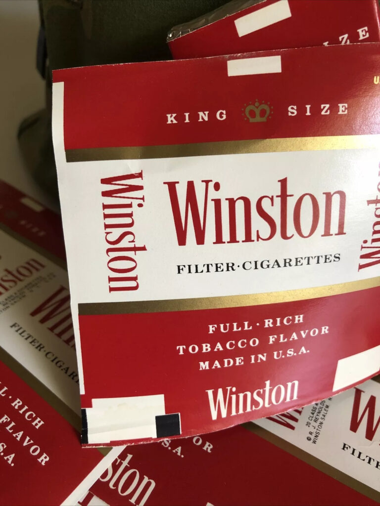 8 Original Vietnam War Era 60’s Winston Military Cigarette Pack Labels M1 Helmet