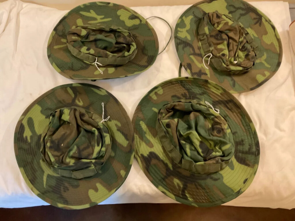 US ARMY Vietnam LOT Of 4 ERDL Boonie HATS ALL 6 7/8 DSA 100-68 Unissued Conditio