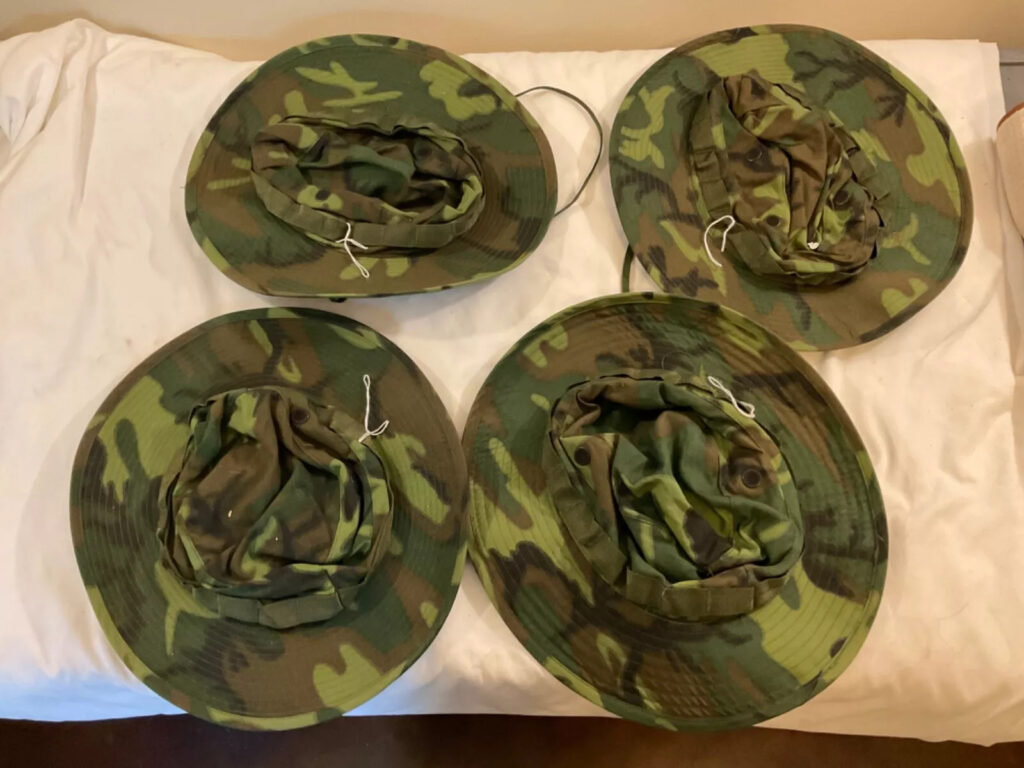 US ARMY Vietnam LOT Of 4 ERDL Boonie HATS ALL 6 7/8 DSA 100-68 Unissued Conditio