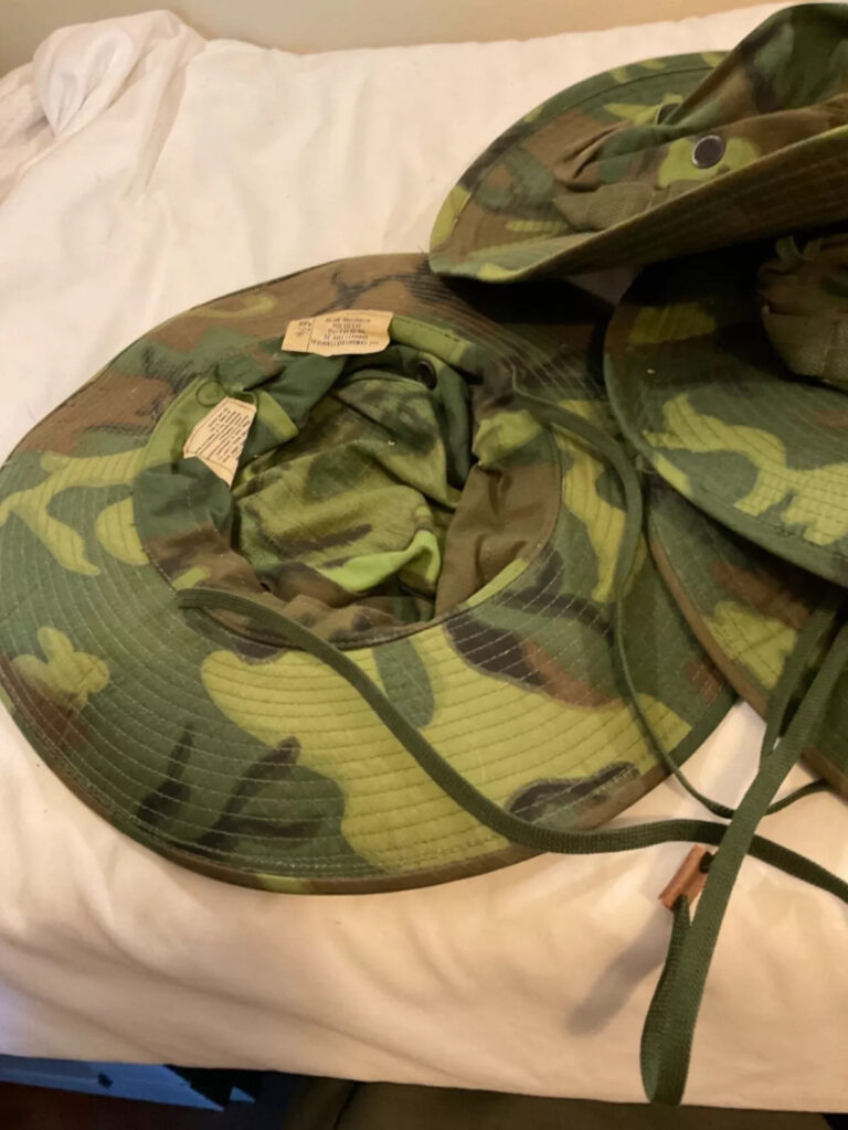 US ARMY Vietnam LOT Of 4 ERDL Boonie HATS ALL 6 7/8 DSA 100-68 Unissued Conditio