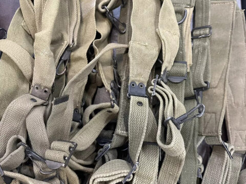 WWII WW2 M1936 US Army Military Khaki Field Suspenders for sale